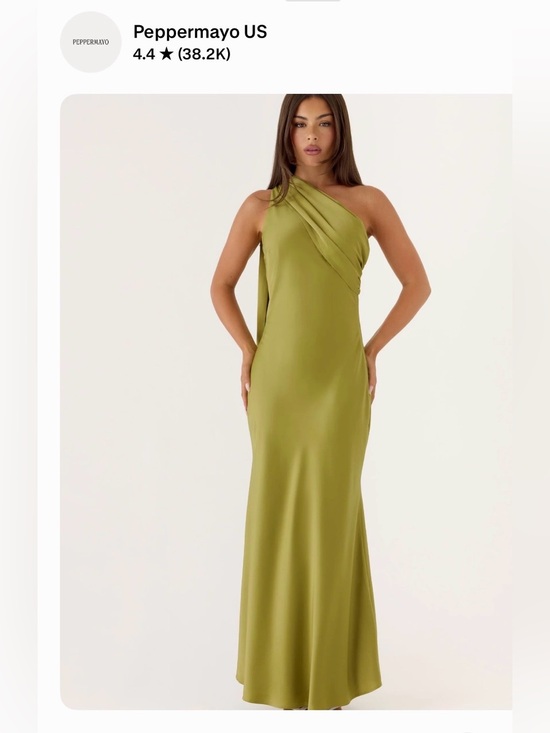 Peppermayo Dresses & Skirts - Peppermayo -Fern Green Satin Gown